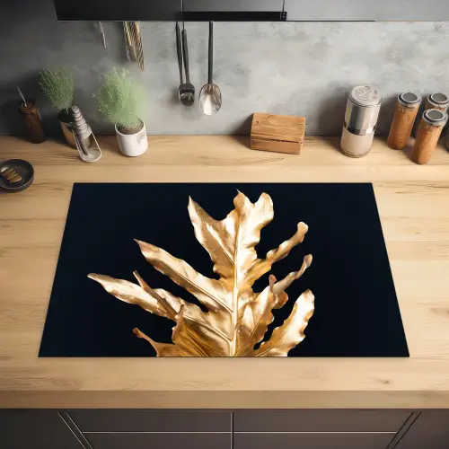 Bladeren - Goud - Herfst - Natuur - Luxe Inductie beschermer vinyl 3mm klein -sfeer5