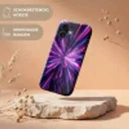 Lichtsnelheid - Ruimte - Roze - Paars Toughcase MagSafe Apple iPhone 17 klein -USP_RandenV_NL