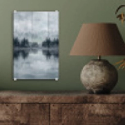 Bos - Meer - Mist - Natuur - Grijs plexiglas 5mm klein -sfeer3