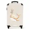 Walvis in pastel beige kleuren NBS - Handbagage koffer - Volwassenen Unisex middel -productfoto_recht