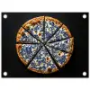 Pizza - Eten - Delftsblauw tuinposter los doek klein -3d