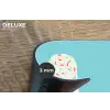 Ijsje - Stokje - Sprinkles - Lichtblauw Placemat vinyl groot -closeup