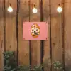 Illustratie - Bloemen - Rand - Roze tuinposter los doek klein -sfeer1