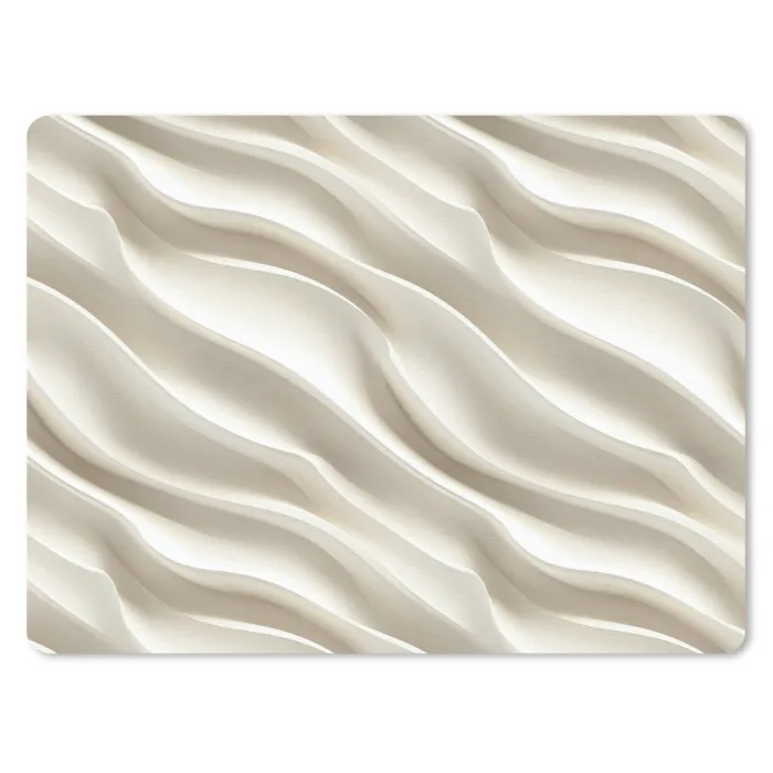 Diagonaal - Golven - Crème muismat rubber klein 262 -3d