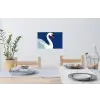 Zwaan - Wit - Snavel - Illustratie Muursticker klein -eettafel