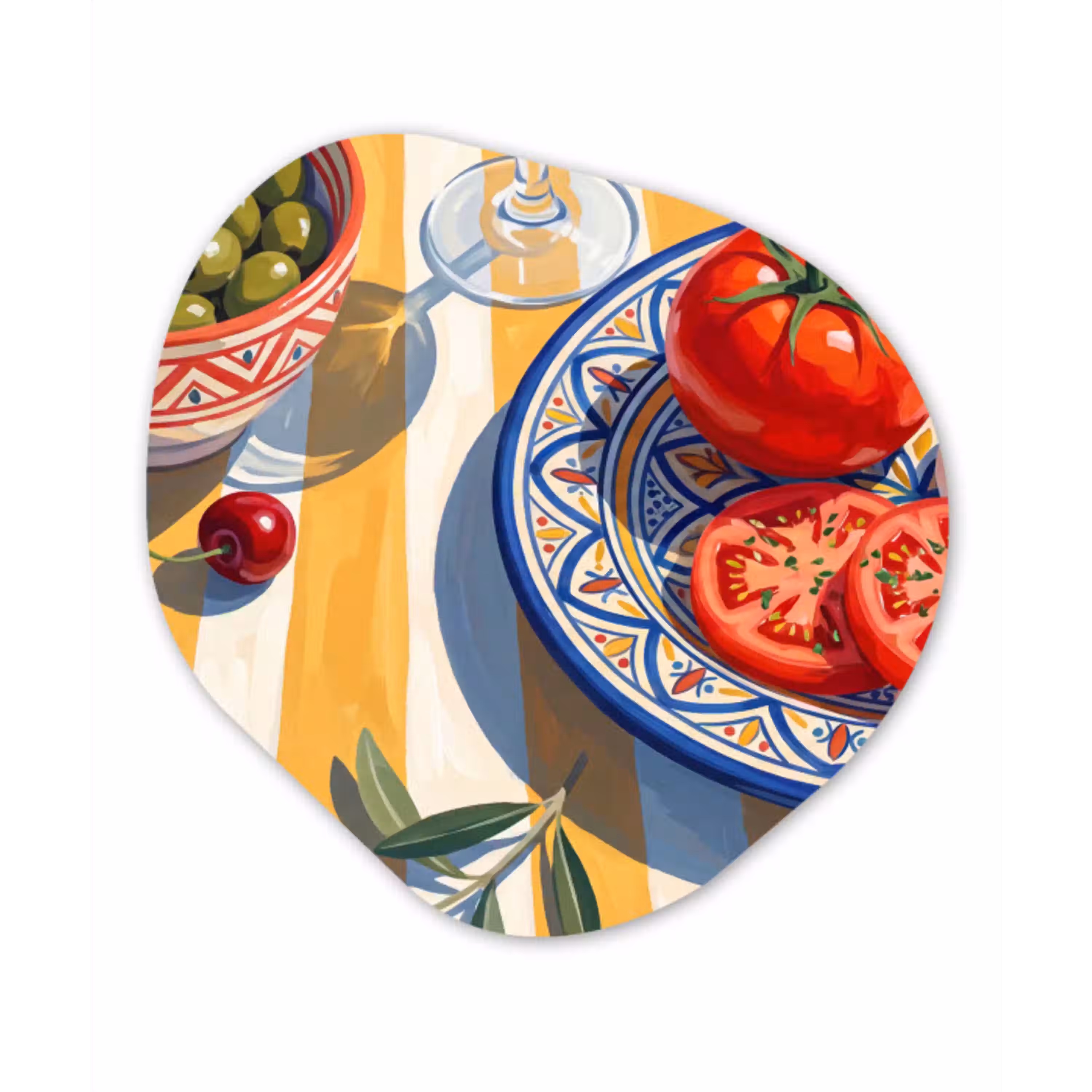Fruit - Groenten - Kunst Wandcirkel Organisch Forex 3mm klein -3d