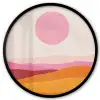 Heuvels - Oranje - Zon - Abstract Fotolijst rond zonder passe partout klein -3d
