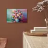 Bloemen - Kunst - Schilderij - Lente - Boeket aluminium wit klein -sfeer4