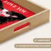 Hond - Hartjesbril - Loveyou - Rood Dienblad Rechthoek middel -USP_HandgreepNL