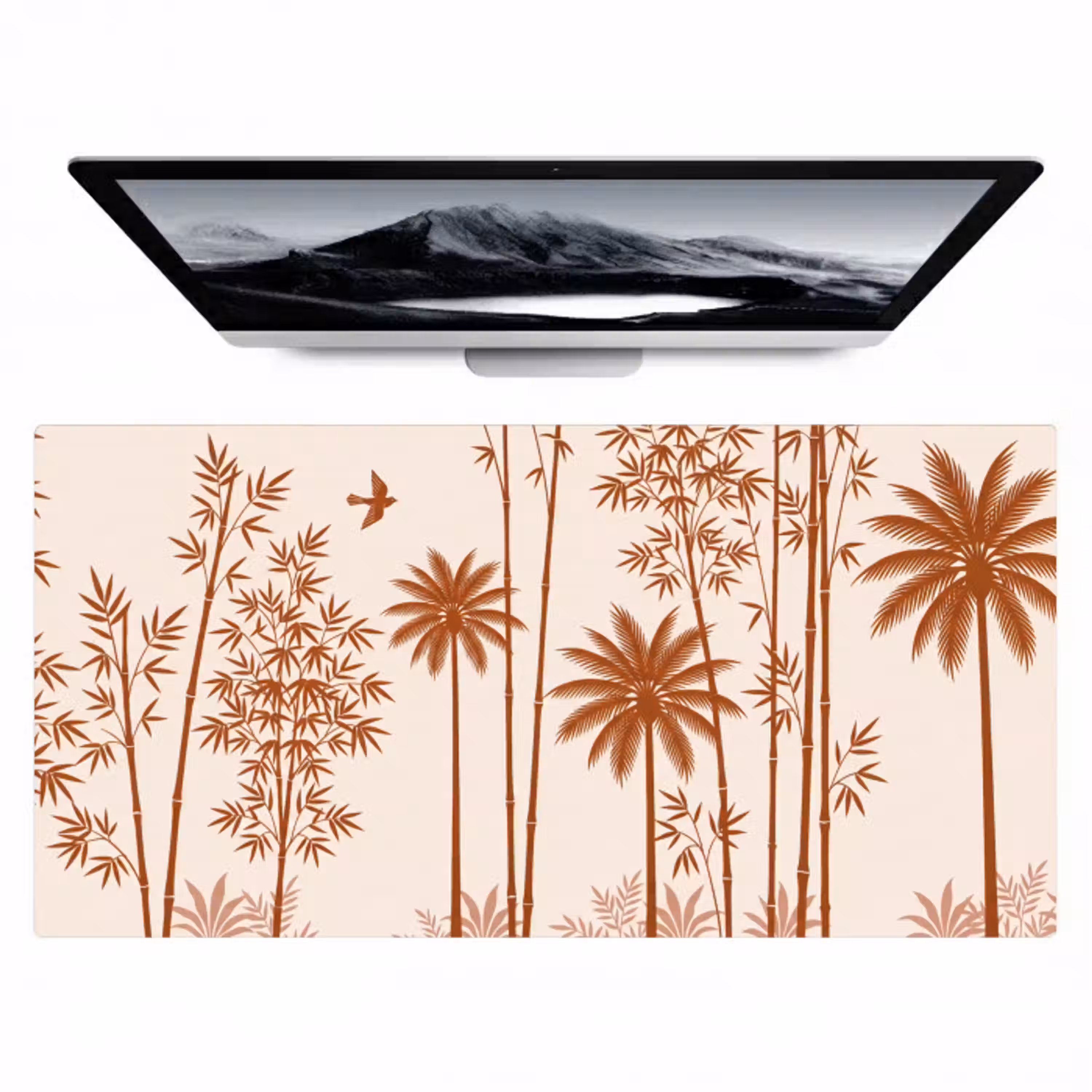 Vogel - Boom - Tropisch - Minimalistisch - Bruin Muismat XXL klein -zzz3d