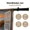 Doorkijk - Strand - Duinen - Zonsondergang Wandkleed katoen klein -sfeer2