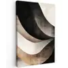 Abstract - Golven - Zwart - Verweerd Tuinposter op houten frame 2 cm dik klein -3d