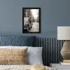 Eland - Auto - Gewei - Zwart - Wit fotolijst zwart zonder passe partout klein -sfeer3