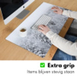 Bos - Sneeuw - Winter - Natuur - Wit Muismat XXL klein -sfeer3