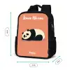 Panda - Slapen - Oranje Rugzak - Zwart middel -productfoto_formaten