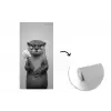 Otter - Wc-borstel - Bril - Zwart - Wit fotobehang vinyl groot -3d