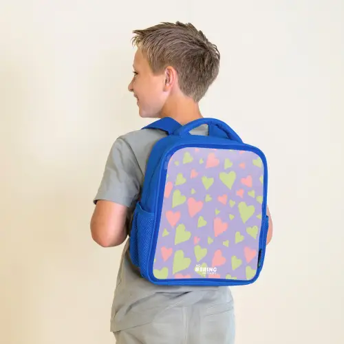 Lovely lila Kinderrugzak - Blauw middel -sfeer2
