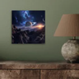 Fantasy - Kosmos - Landschap aluminium wit klein -sfeer2