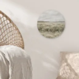 Illustratie - Landschap - Wit Akoestische PET Vilt - Rond klein -sfeer4