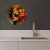 Vrouw - Sinaasappel - Bessen - Oranje KitchenYeah - Keuken - Wandcirkel Forex klein -sfeer1