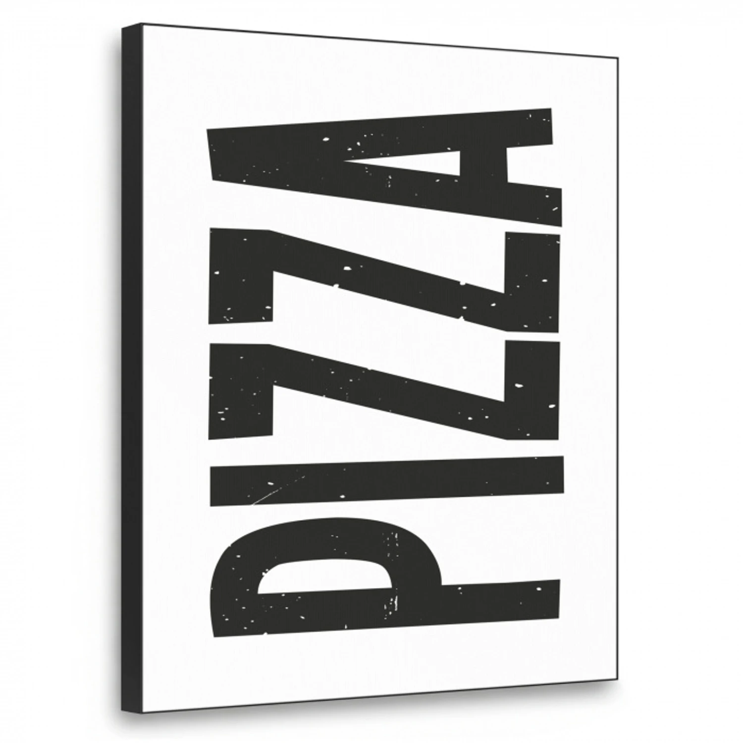 Pizza - Japandi - Decoratie - Vintage Textielframe - compleet frame klein -3d