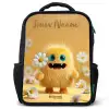 Monster - Wezen - Bloem - Geel Rugzak - Zwart middel -3d