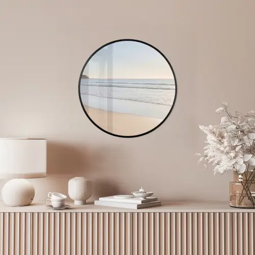 Zee - Zon - Zand Fotolijst rond zonder passe partout klein -sfeer3