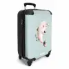 Beige dolfijn in blauw water NBS - Handbagage koffer - Volwassenen Unisex middel -productfoto_3d