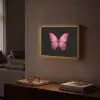 Vlinder - roze - Elegant Light Box met batterij (Wandlamp) middel -sfeer1