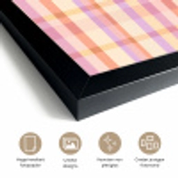 Pastel - uitpatroon - Geometrisch fotolijst zwart zonder passe partout klein 224 -sfeer2