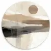 Minimalistisch - Landschap - Dimensie Wandcirkel kunststof plaat 5mm dik klein -3d