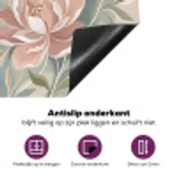 Elegant - Romantiek - Roze Inductie beschermer vinyl 3mm middel -zzzzzzz-cc-onderkant