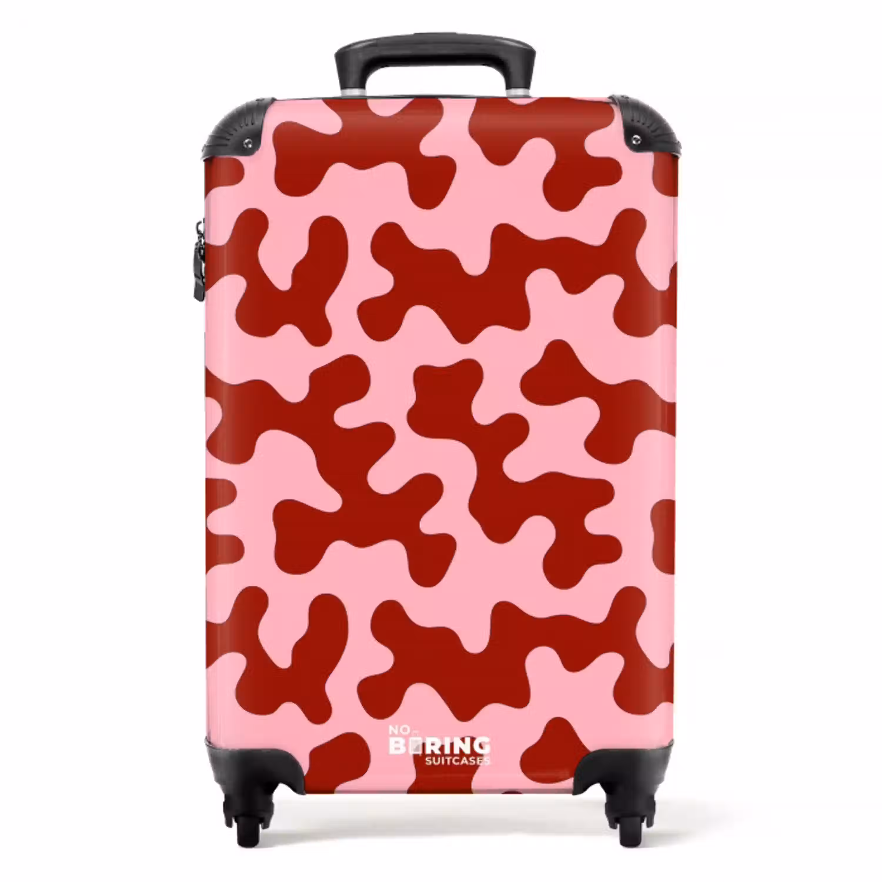 Modern - Abstract - Rood NBS - Handbagage koffer - Volwassenen Unisex middel -productfoto_recht