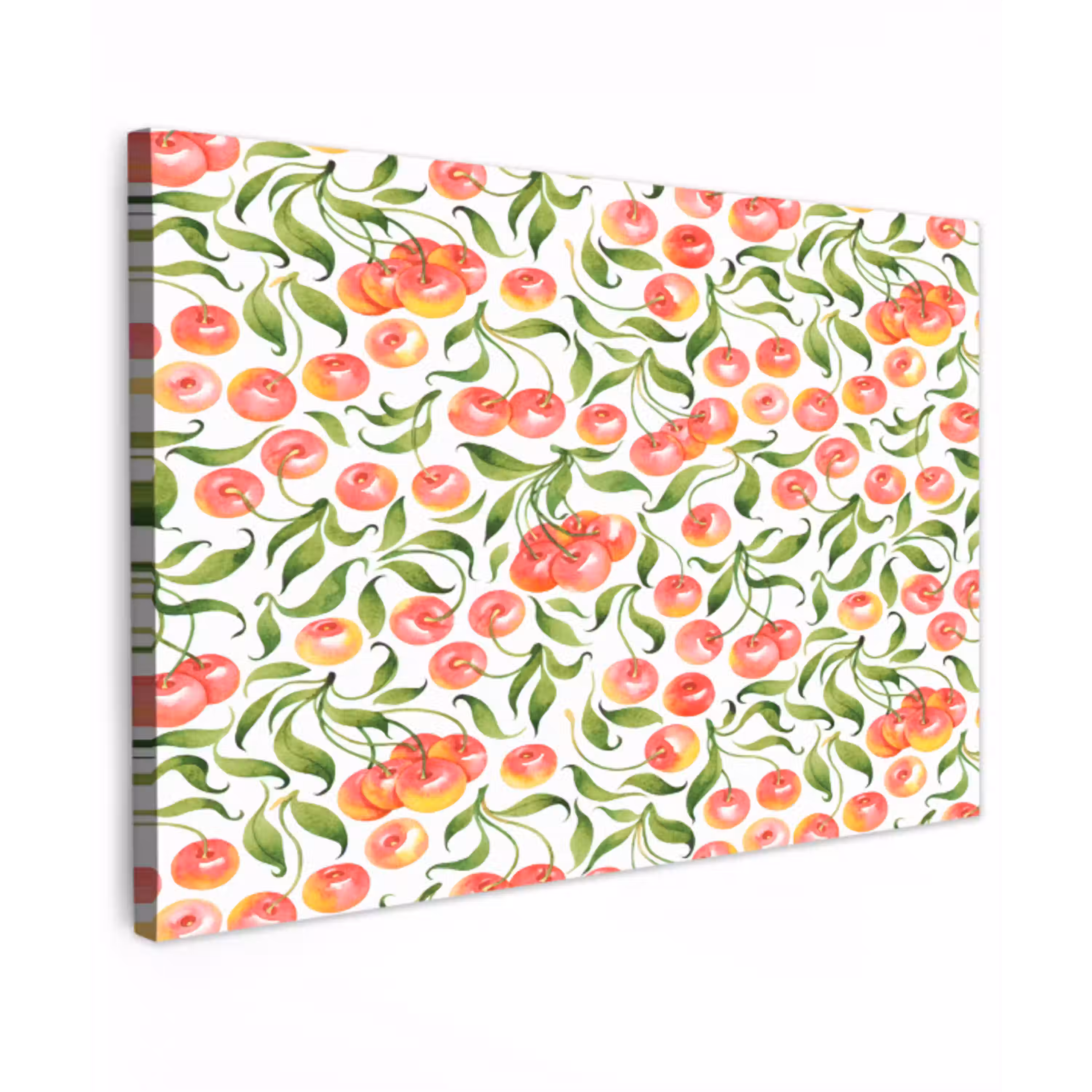 Zoete - Kersen - Wit Tuinposter op houten frame 2 cm dik klein 845 -3d