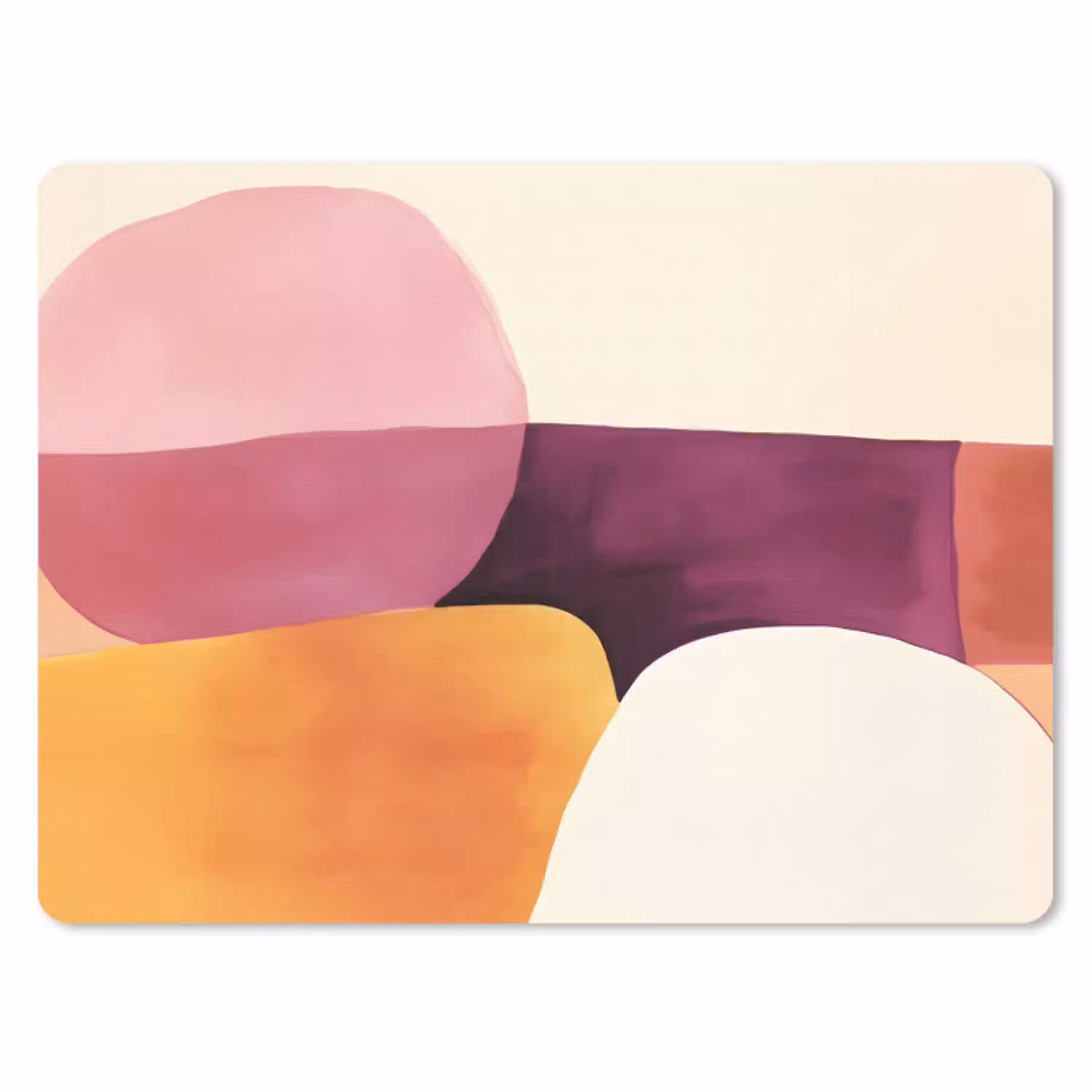 Vormen - Abstract - Kleurrijk muismat rubber klein -3d