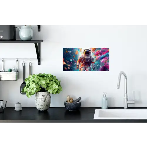 Neon - Meteoriet - Neon - Astronaut Muursticker klein -keuken
