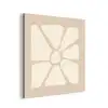 Bloemen - Pastel - Beige - Kunst aluminium wit klein -3d