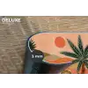 Tijger - Palmen - Cactus - Oranje Placemat vinyl groot -closeup