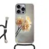 Narcissen - Geel - Bloemblaadjes Hoesje iPhone 16 Pro Max met koord klein -3d
