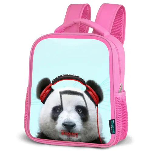 Kees de Panda Kinderrugzak - Roze middel -schuin