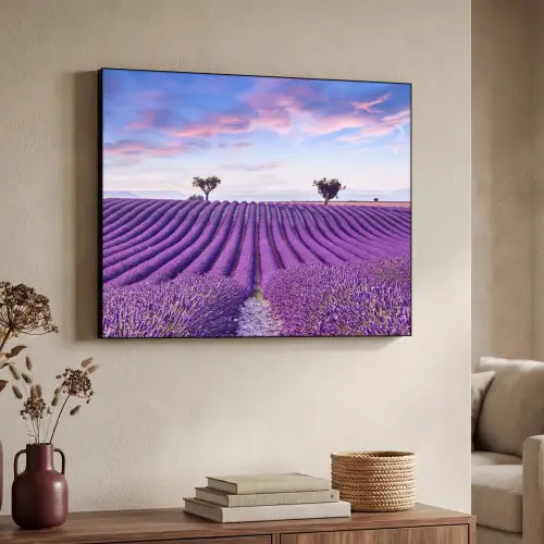 Lavendel - Natuur - Paars - Bomen - Bloemen Textielframe - compleet frame klein -sfeer3