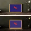 Blauw - Rood - Yes fun - 3D Light Box met kabel (Tafellamp) klein -sfeer3