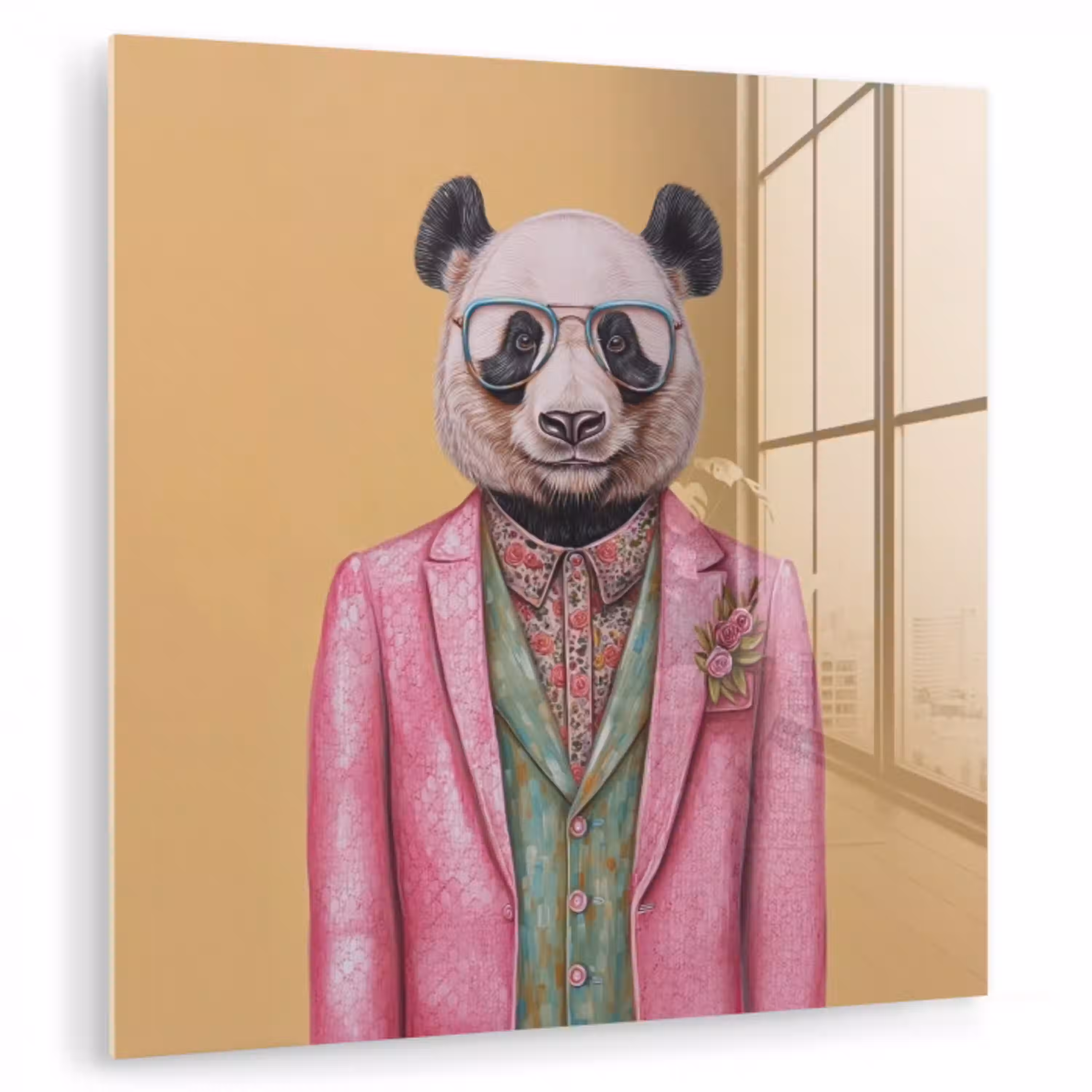 Panda - Pak - Zonnebril - Blauw plexiglas 5mm klein -zzzproduct_nieuw
