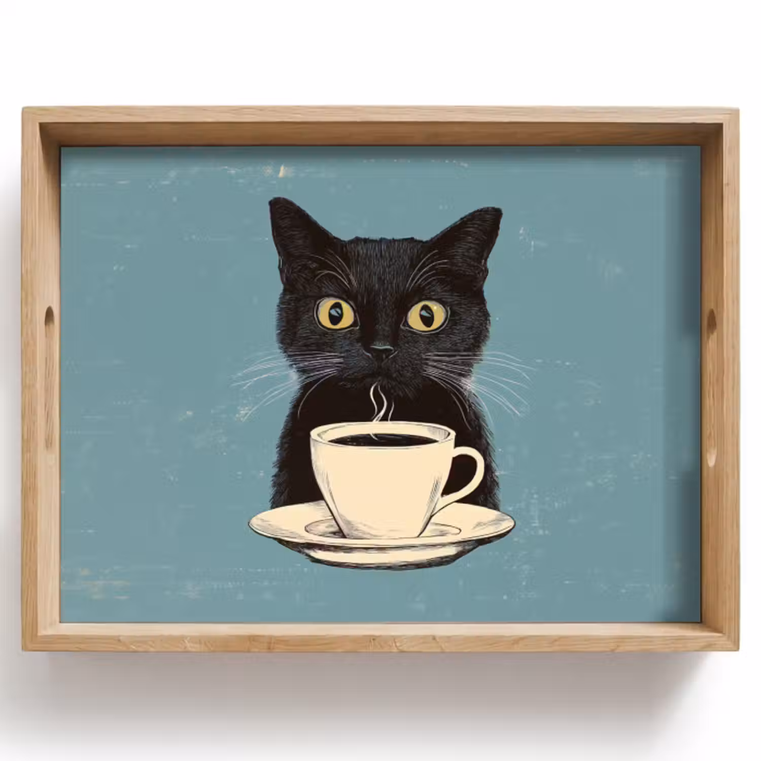 Dienblad - Kat - Zwart - Koffie - Minimalistisch