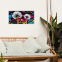 Street Art - Kleurrijk - Muur tuinposter los doek klein -sfeer7