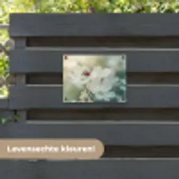 Lieveheersbeestje - Bloemen - Wit tuinposter los doek klein -sfeer3