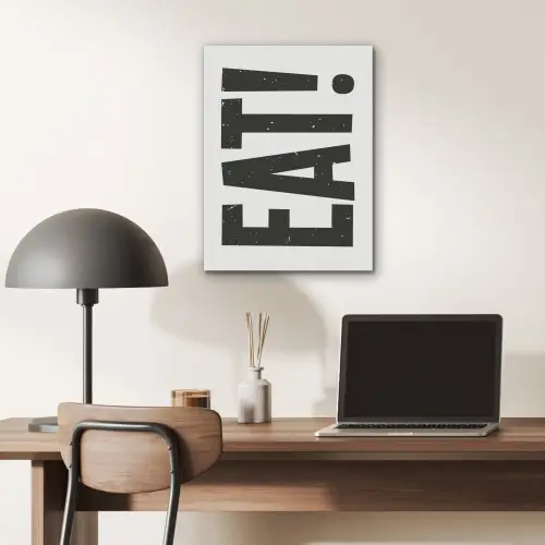 Decoratie - Eten - Zwart - Wit PET vilt klein -sfeer5