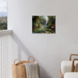 Verborgen Waterval in de Tropen tuinposter los doek klein -sfeer8