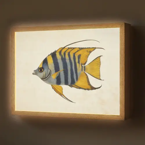 Vis - Sierlijk - Vinnen - Illustratie Light Box met batterij (Wandlamp) middel -z3d_website