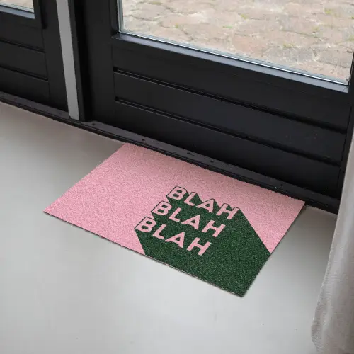 Tekst - Grafisch - Groen - Schaduw Deurmat klein -sfeer2